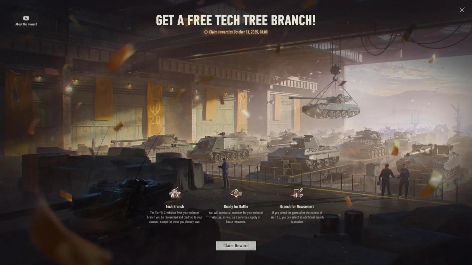 Nespěchejte s výběrem větve (větví) ve World of Tanks 2.0 3. září.