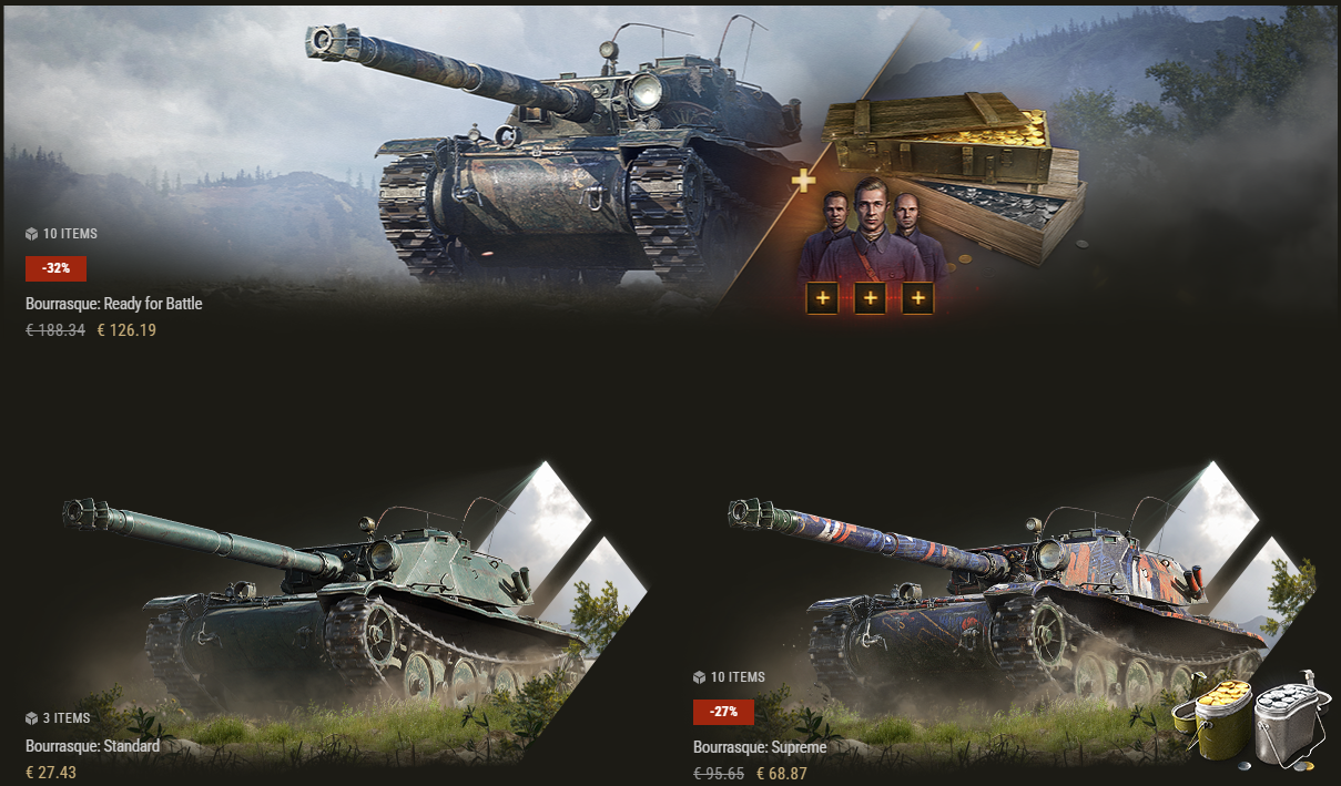 Speciální nabídka tanků: Bourrasque, T77 a Type 63 v obchodě