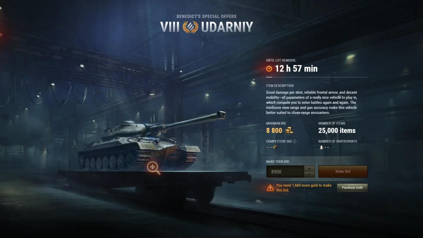 Čtvrtý lot zimní aukce 2026 – „Udarniy“