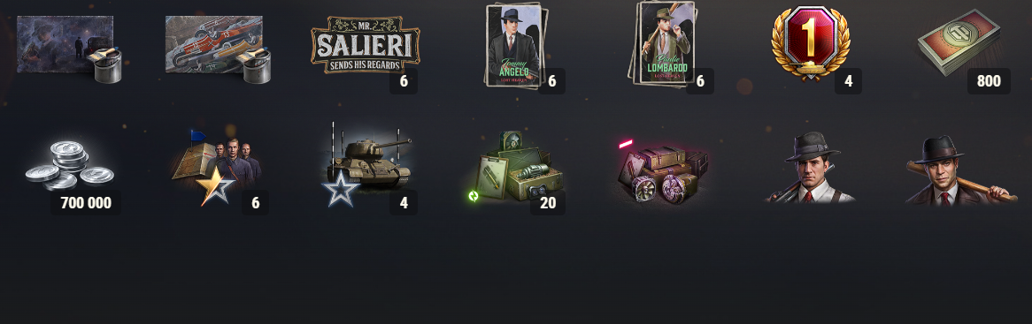 Special Battle Passu: Mafia - Postupové odměny    