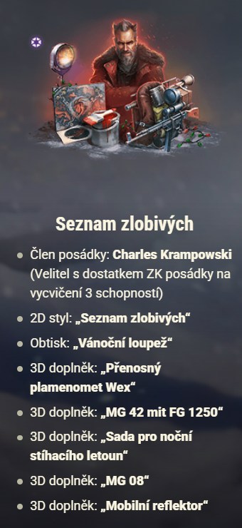 Battle Pass Sváteční chaos: Charles Krampowski a jeho vychytávky
