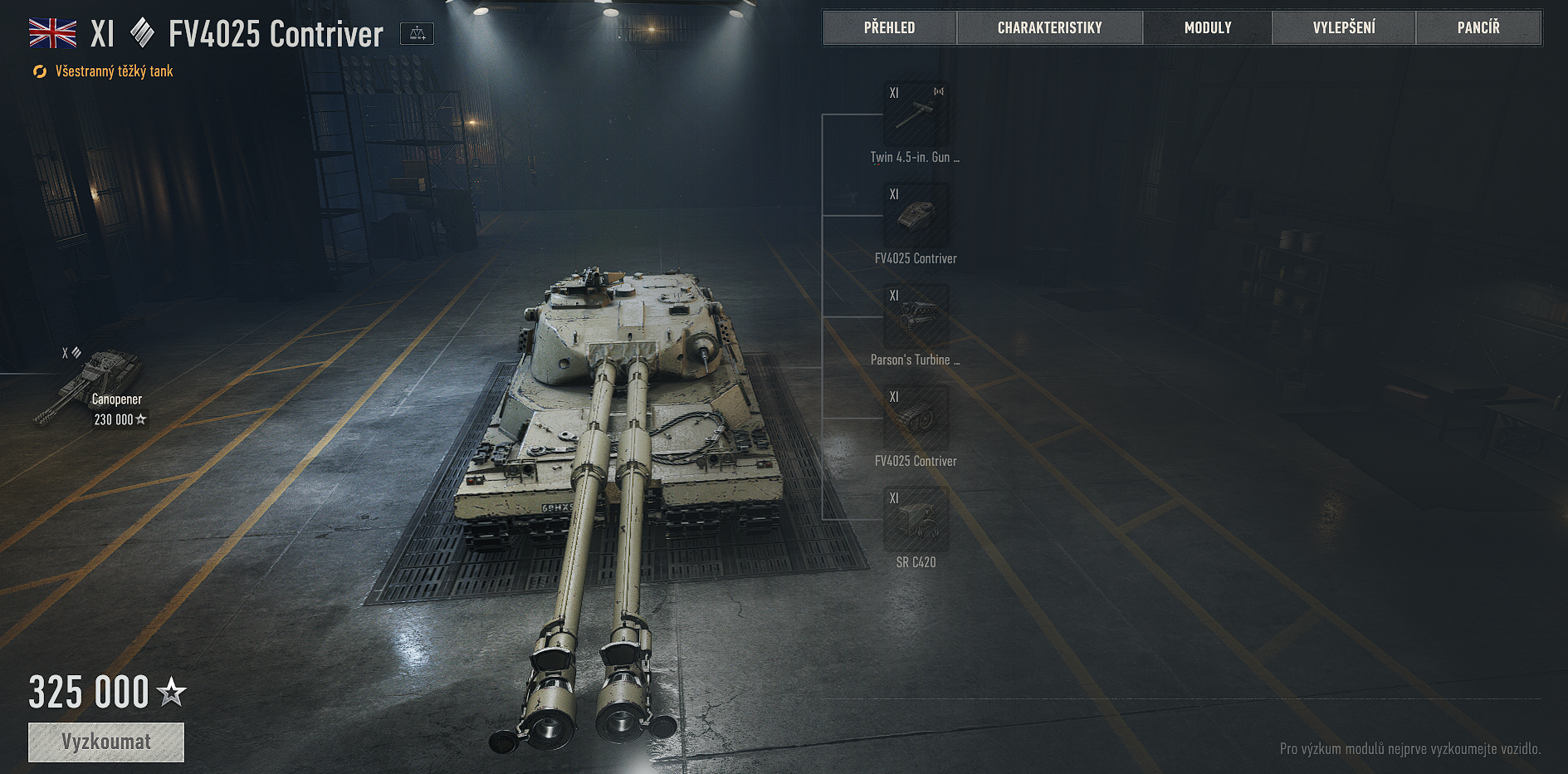 FV4025 Contriver ve hře