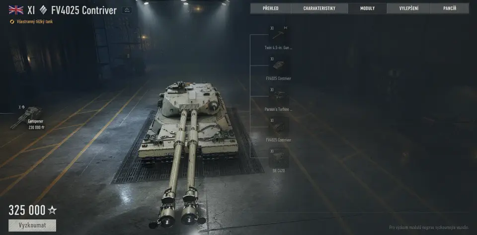 FV4025 Contriver ve hře