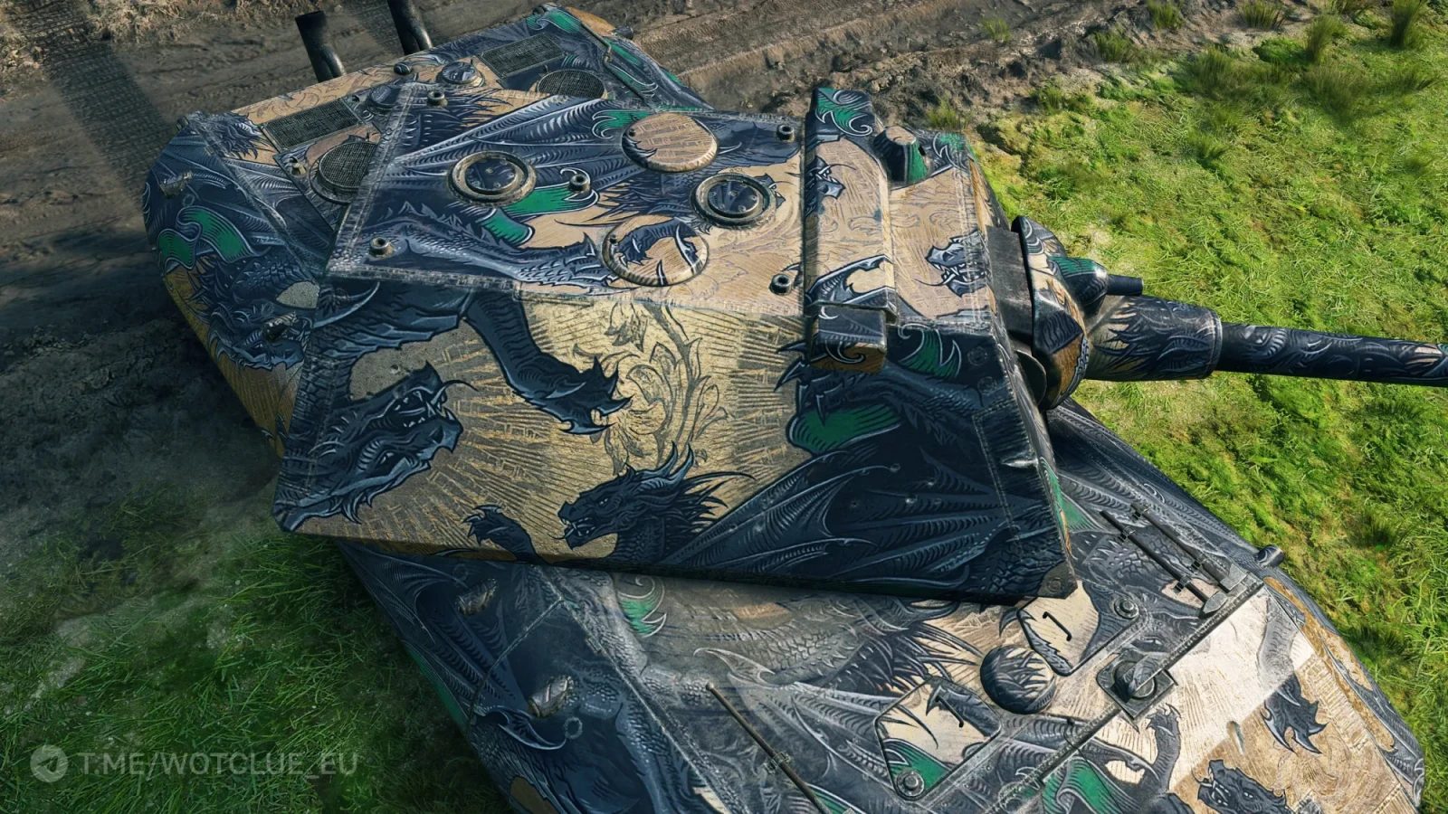 Dračí král (Nefrit) WoT – Onslaught styl (Sezóna 3) | Kamufláže, emblémy