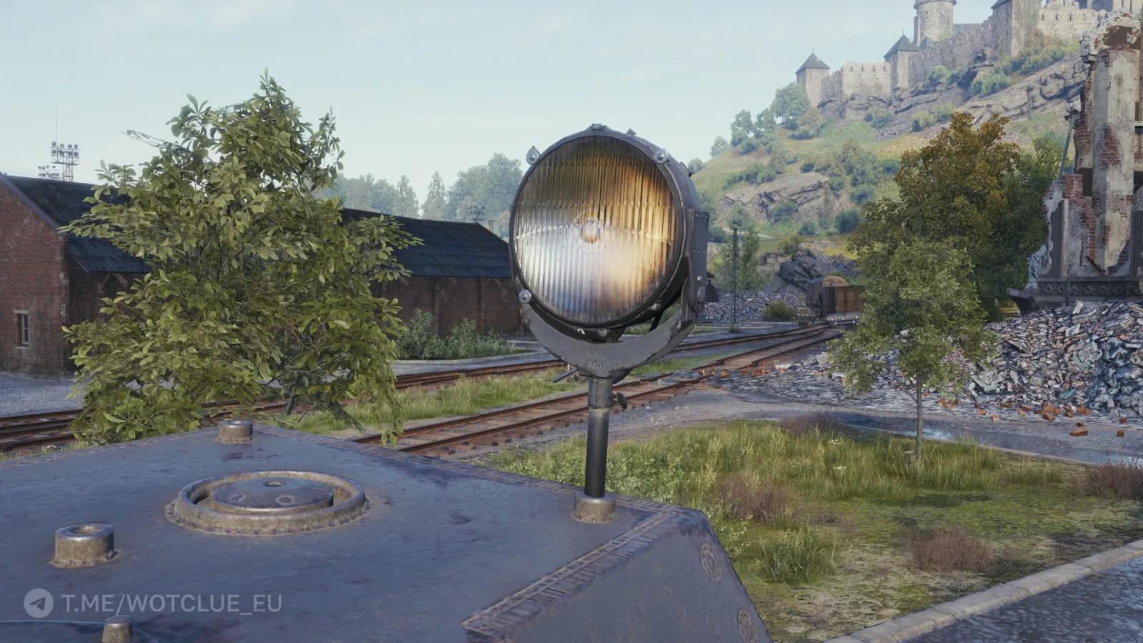 3D objekt „Mobilní reflektor“ ve hře World of Tanks