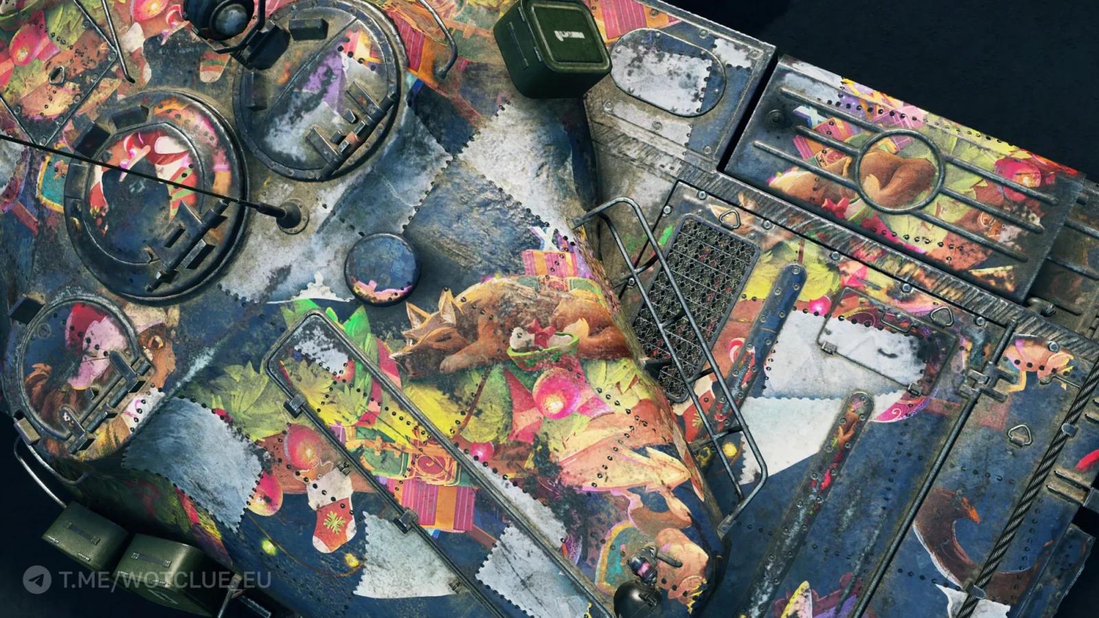 Novoroční kalendář 2025-2026 ve 2D grafickém stylu ve hře World of Tanks