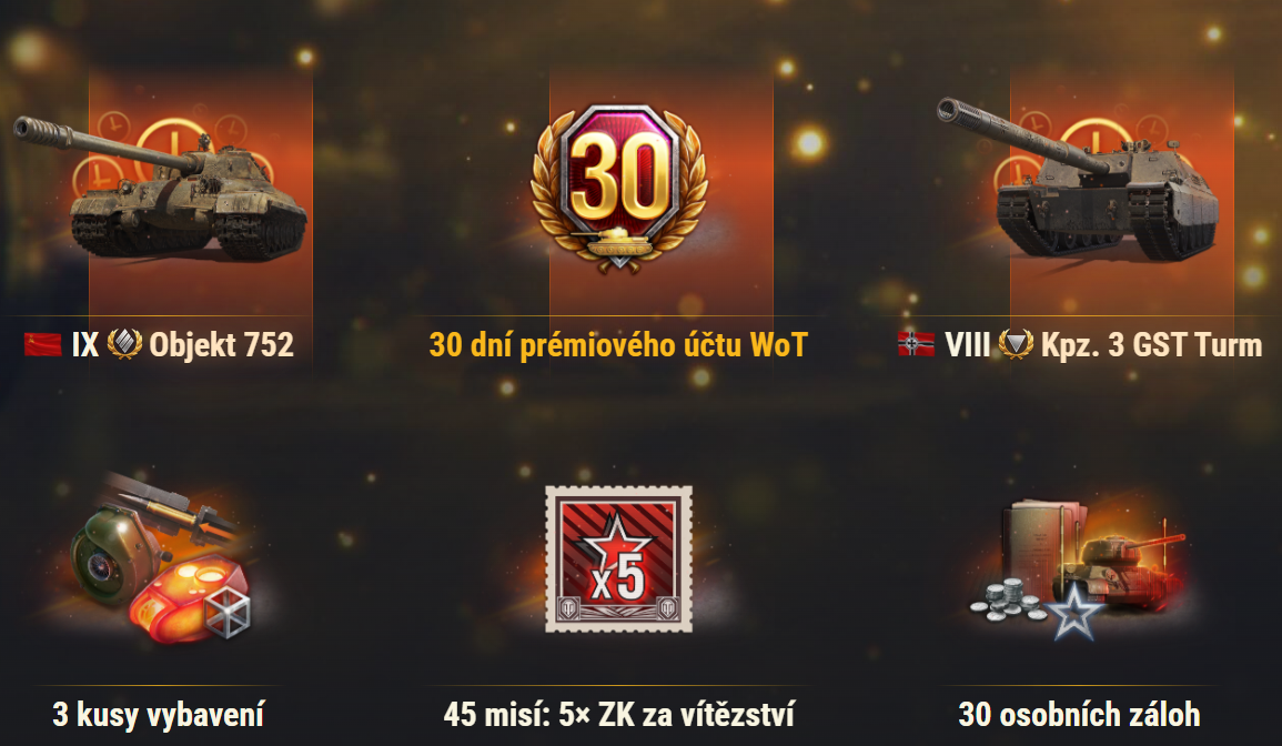 Nové tanky XI. úrovně a speciální balíček pro odpadlíky