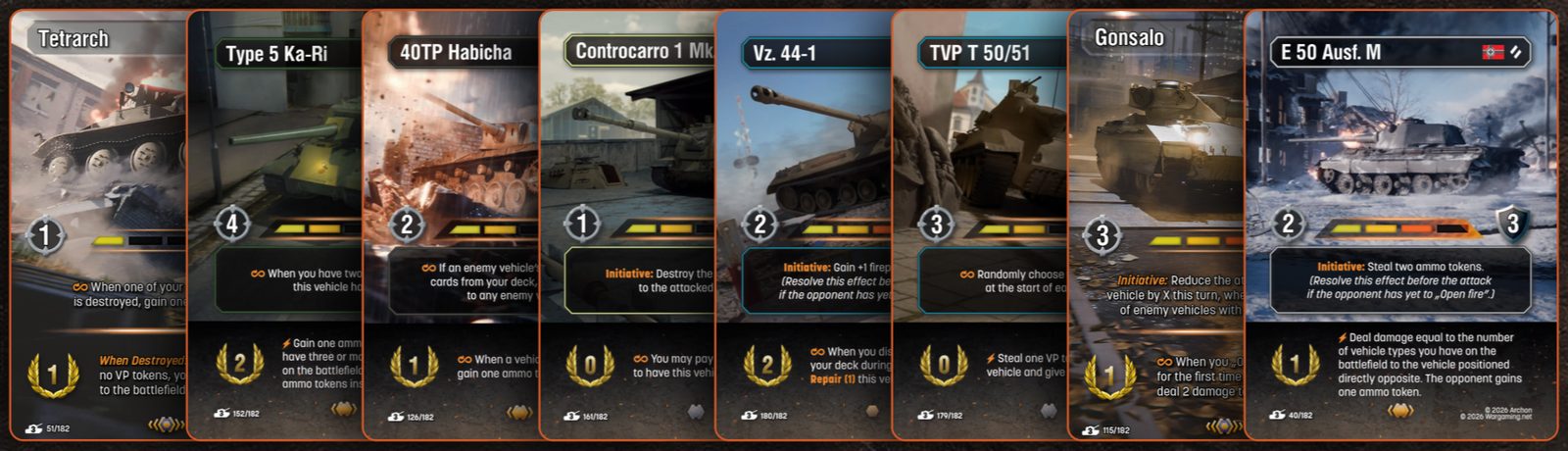 Karetní hra World of Tanks - 3. emise s novými kartami