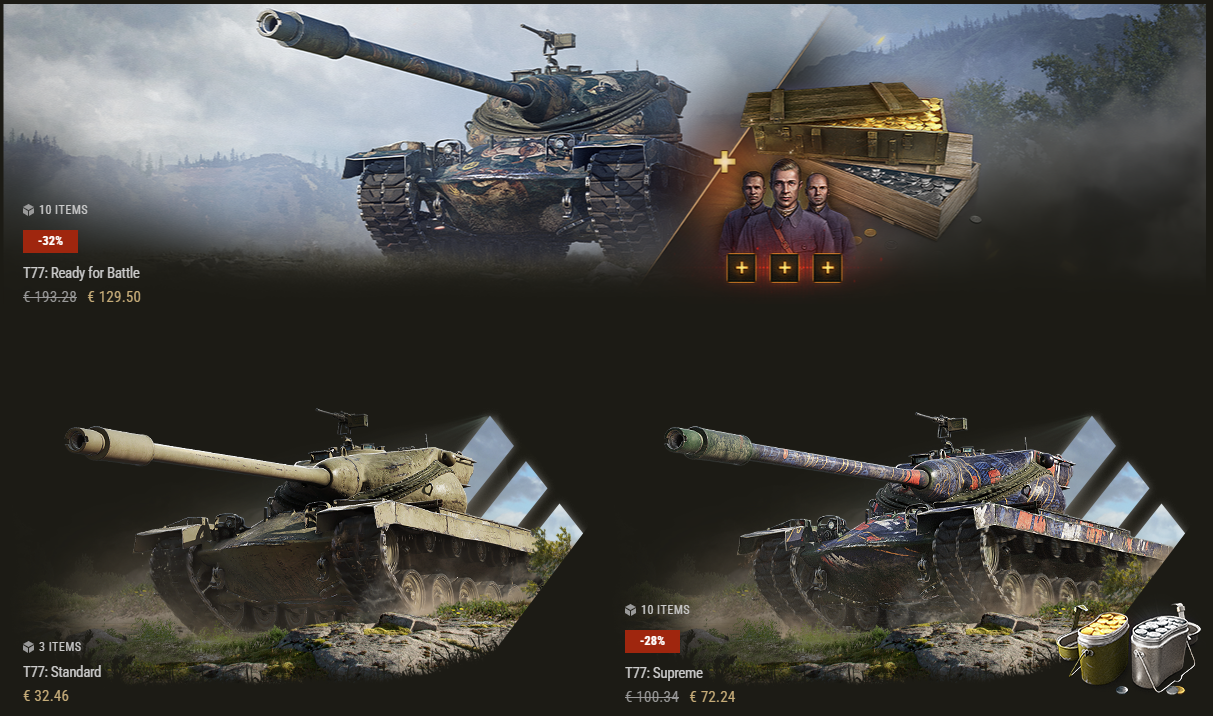 Speciální nabídka tanků: Bourrasque, T77 a Type 63 v obchodě