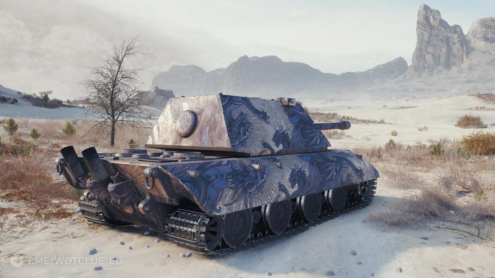 WoT: „Dračí král (Azure)“ – přizpůsobitelný 2D styl pro režim Onslaught