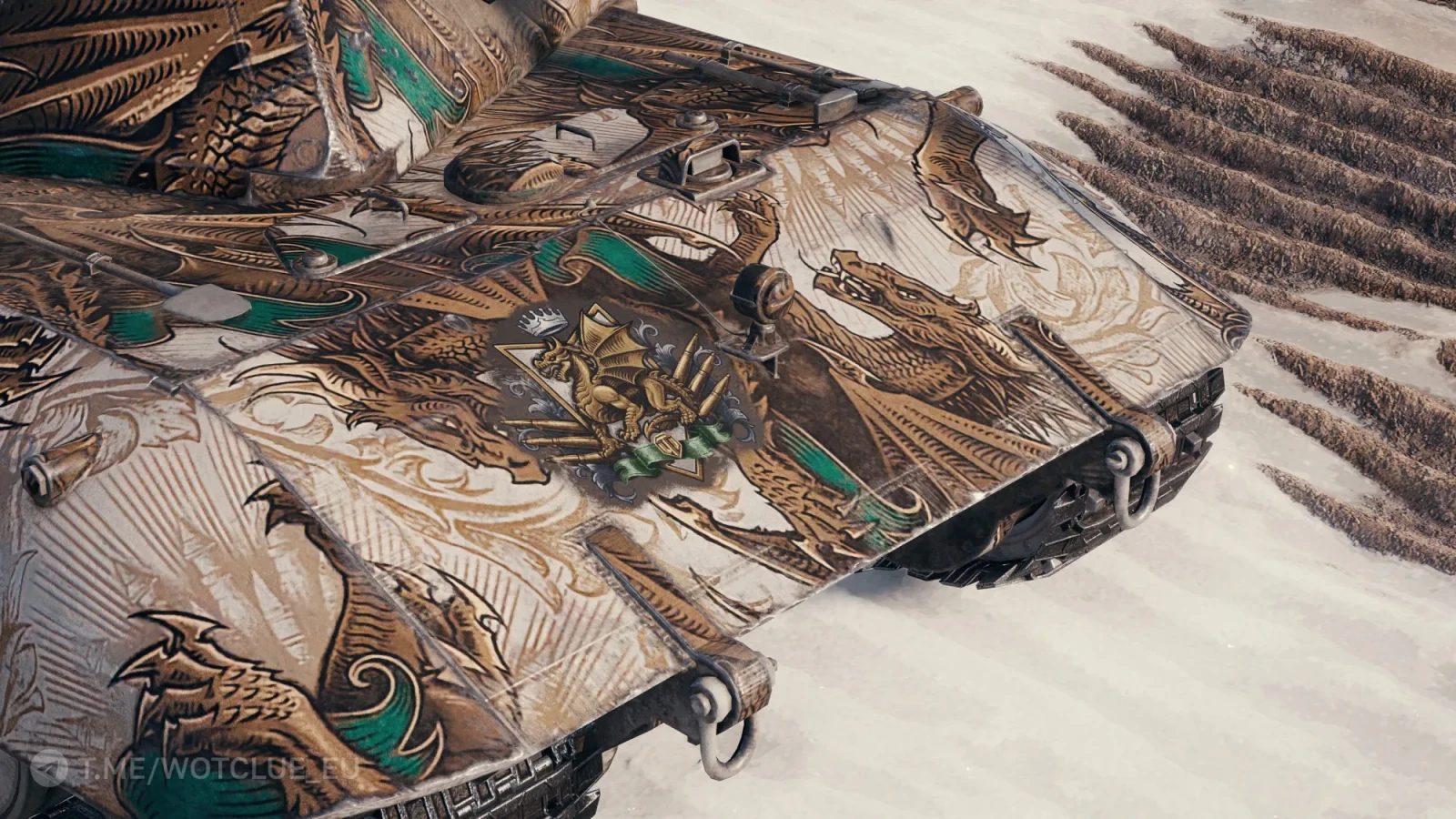 Dračí král (Nefrit) WoT – Onslaught styl (Sezóna 3) | Kamufláže, emblémy